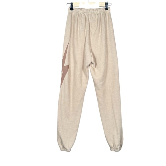 AVIATOR NATION Bolt Relaxed Crew Sweatpants in Sand // Mocha - Picture 6 of 12